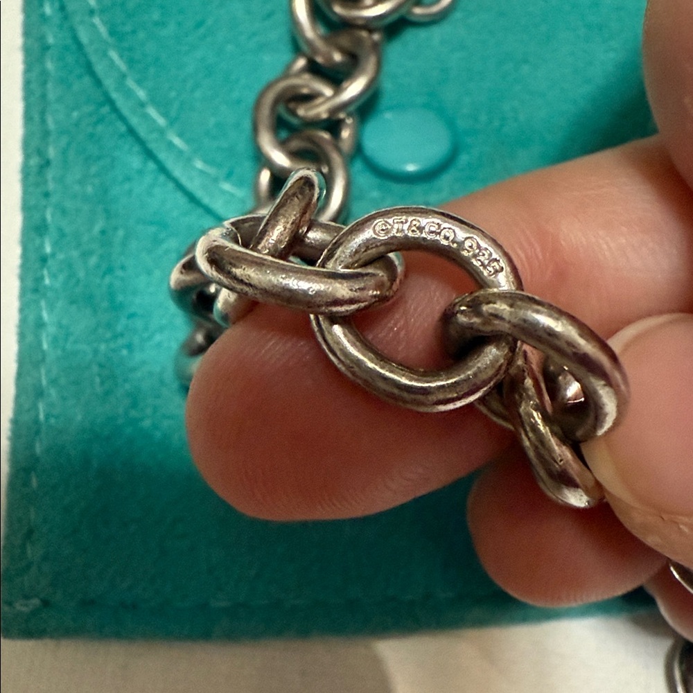 Tiffany & Co. Silver Bracelet with Teal Pouch - Picture 15 of 16